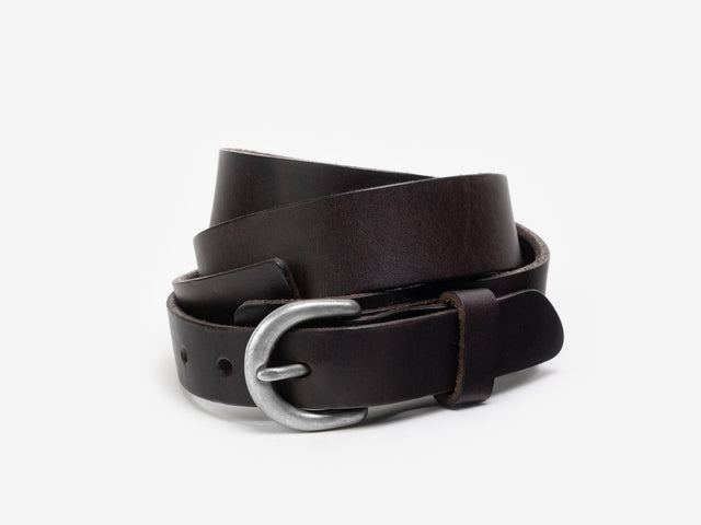 No. 222 Harness Buckle Belt, Dark Brown