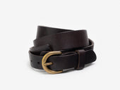 No. 222 Harness Buckle Belt, Dark Brown