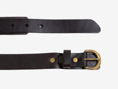 No. 222 Harness Buckle Belt, Dark Brown