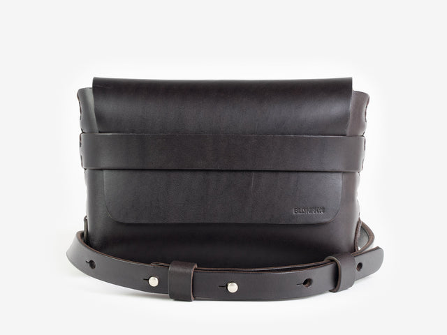 No. 603 Leather Crossbody & Belt Pouch, Dark Brown