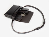 No. 603 Leather Crossbody & Belt Pouch, Dark Brown