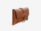 No. 125 Small Leather Clutch, Tan