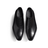 Fusain Asymetrical Oxford [Men Black boxcalf & black suede calfskin]