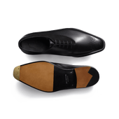 Fusain Asymetrical Oxford [Men Black boxcalf & black suede calfskin]