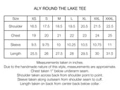 "ROUND THE LAKE" ALY TEE - BLACK 7.75 oz. ALL SEASON COTTON JERSEY