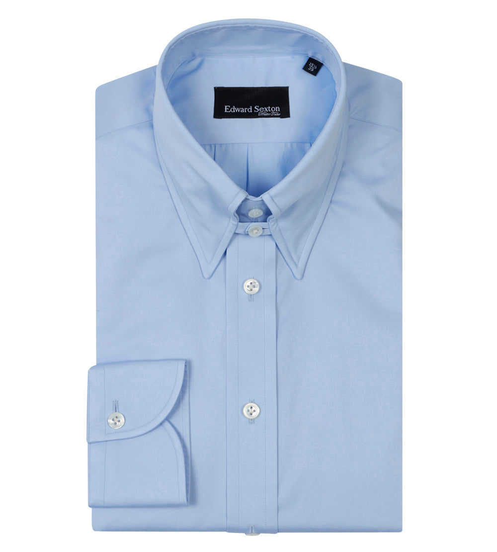 Tab Collar Shirt With Button Cuffs