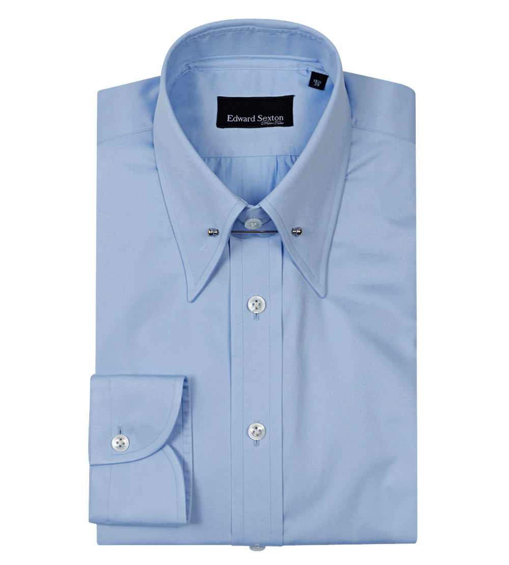 Pin Collar Shirt With Button Cuffs