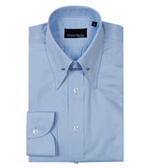 Powder Blue Pin Collar Shirt with Button Cuffs