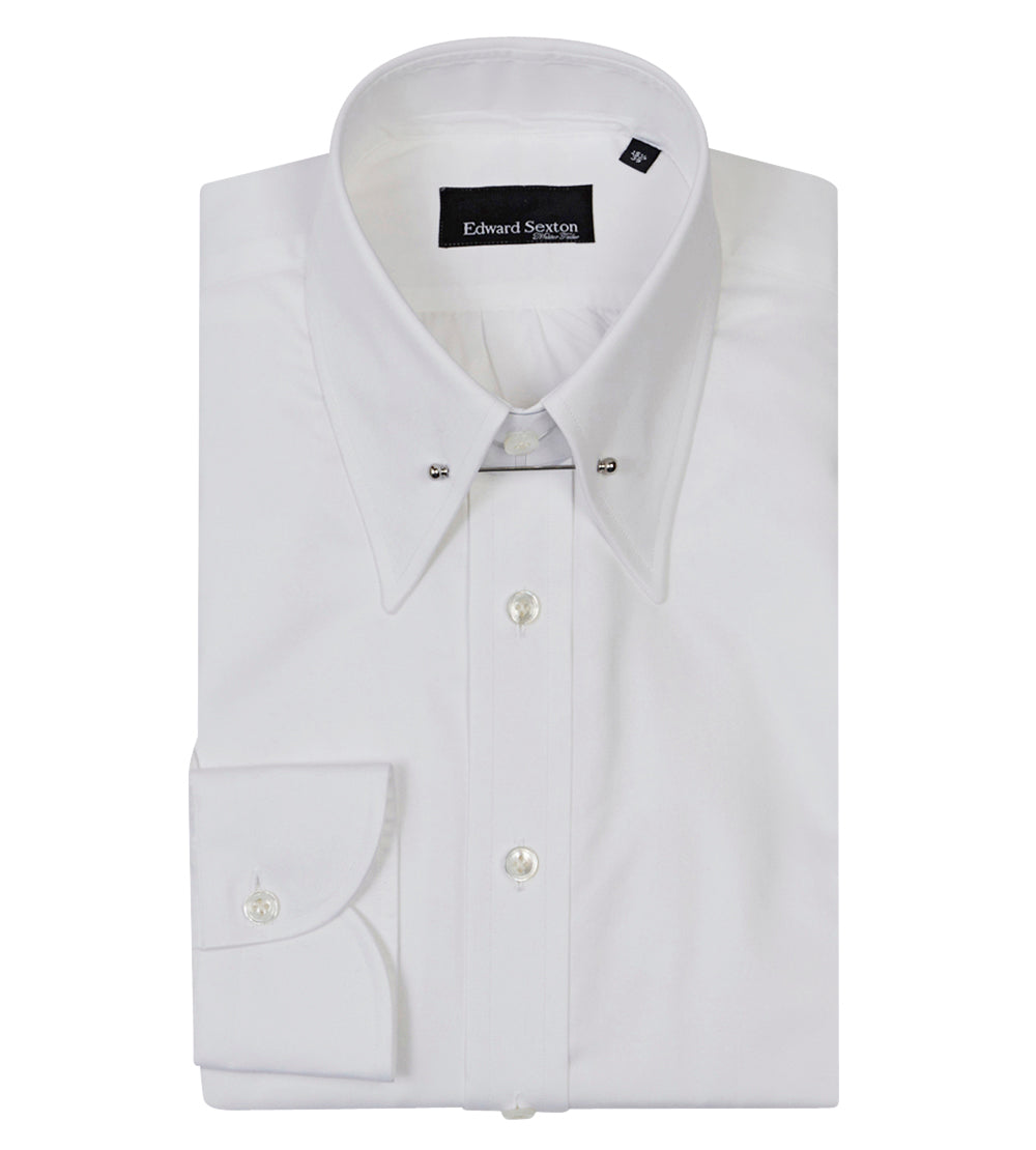 Pin Collar Shirt With Button Cuffs
