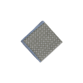 Wool Pocket Square in Sage Motif Print