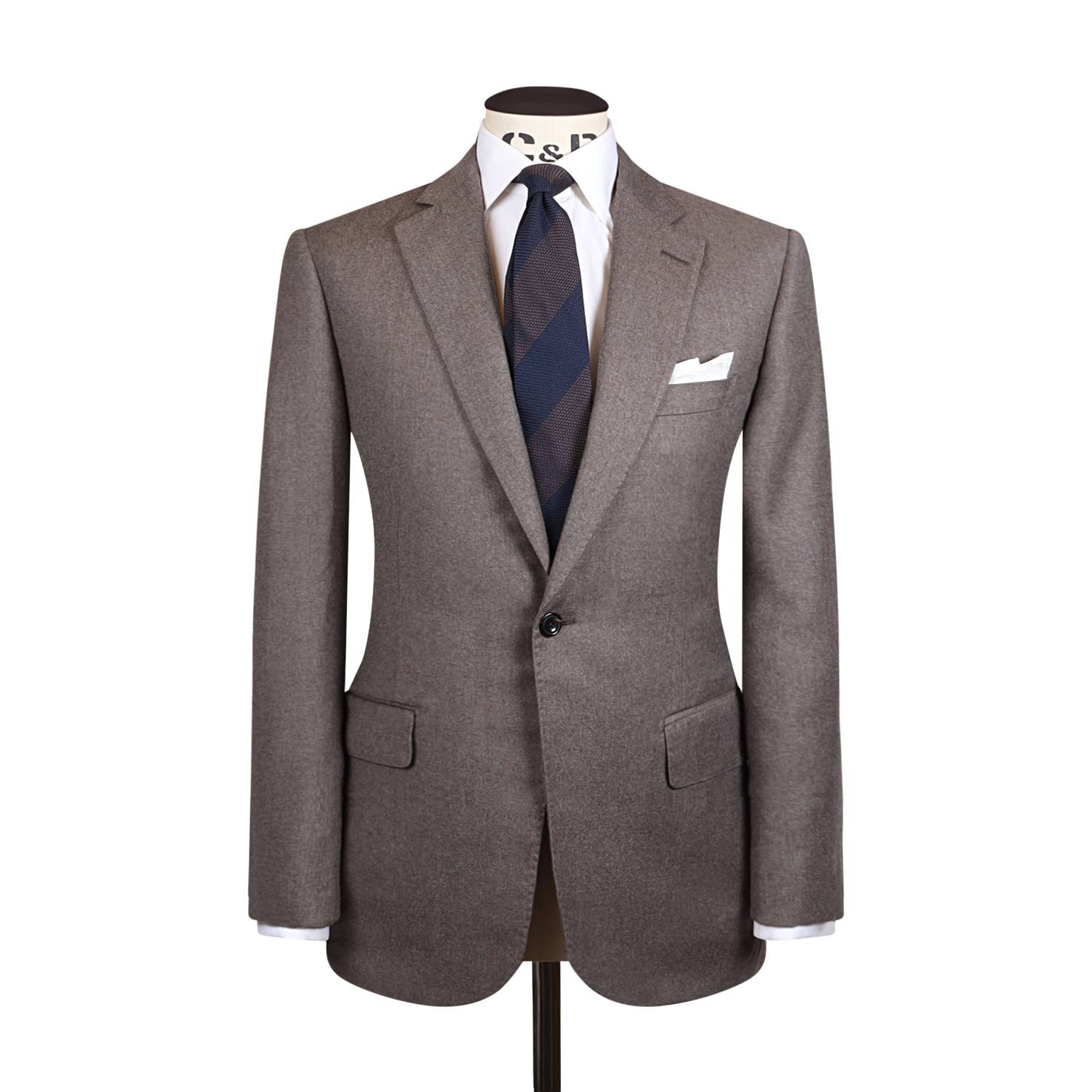 Single Breasted Notch Suit In Flannel