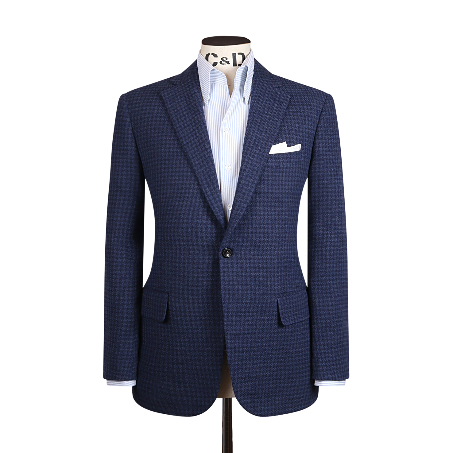 Single Breasted Notch Jacket In Houndstooth