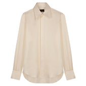 Champagne Point Collar Silk Shirt