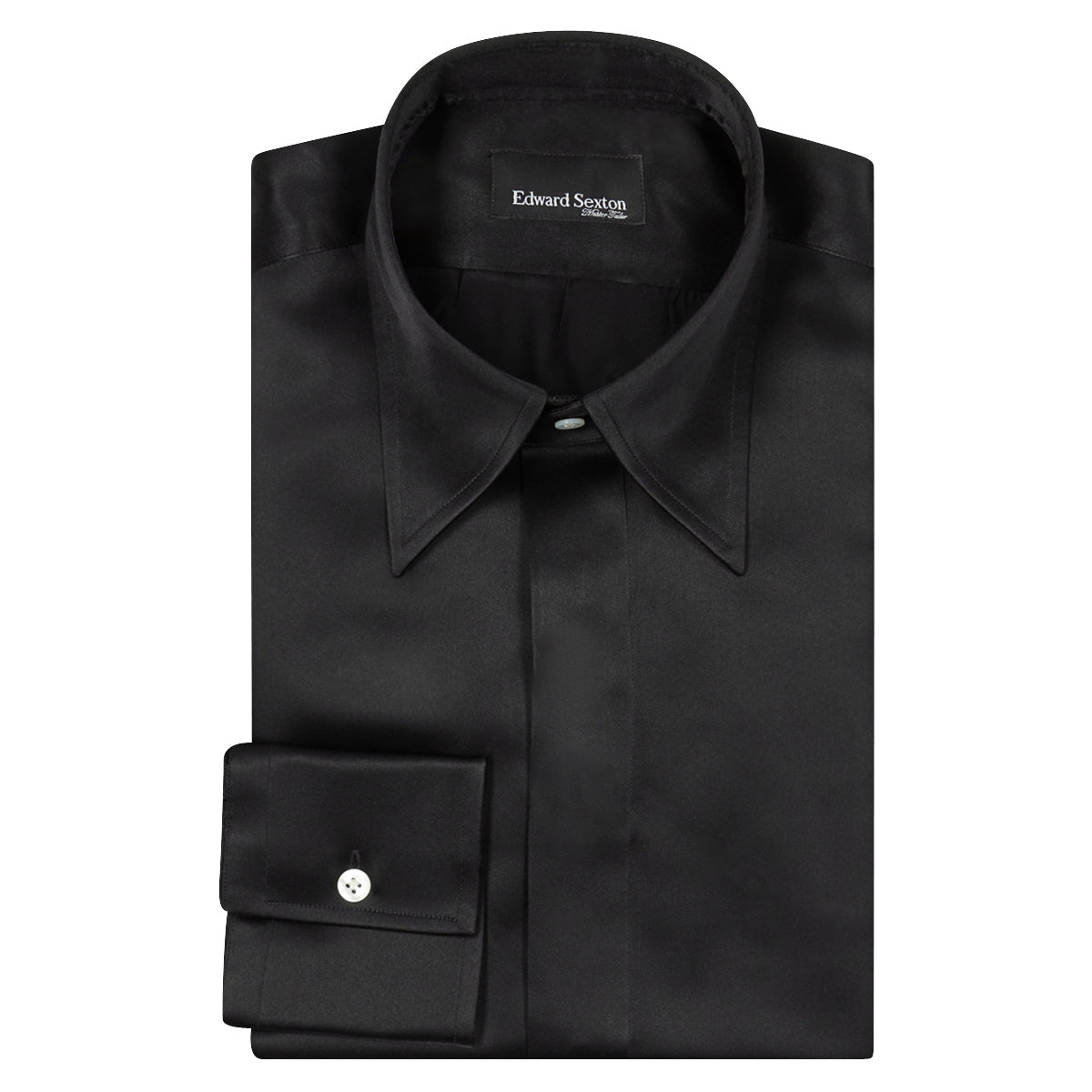 Point Collar Silk Shirt