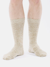 Dark Slub Knit Slub Sock
