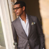 Blue Check Merino Barrington Blazer