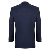 Navy Flannel Double-Breasted Jacket