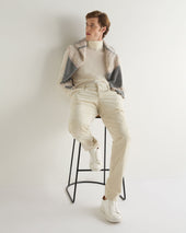 Men S Pimlico Fine Gauge Cashmere Roll Neck Jumper New White