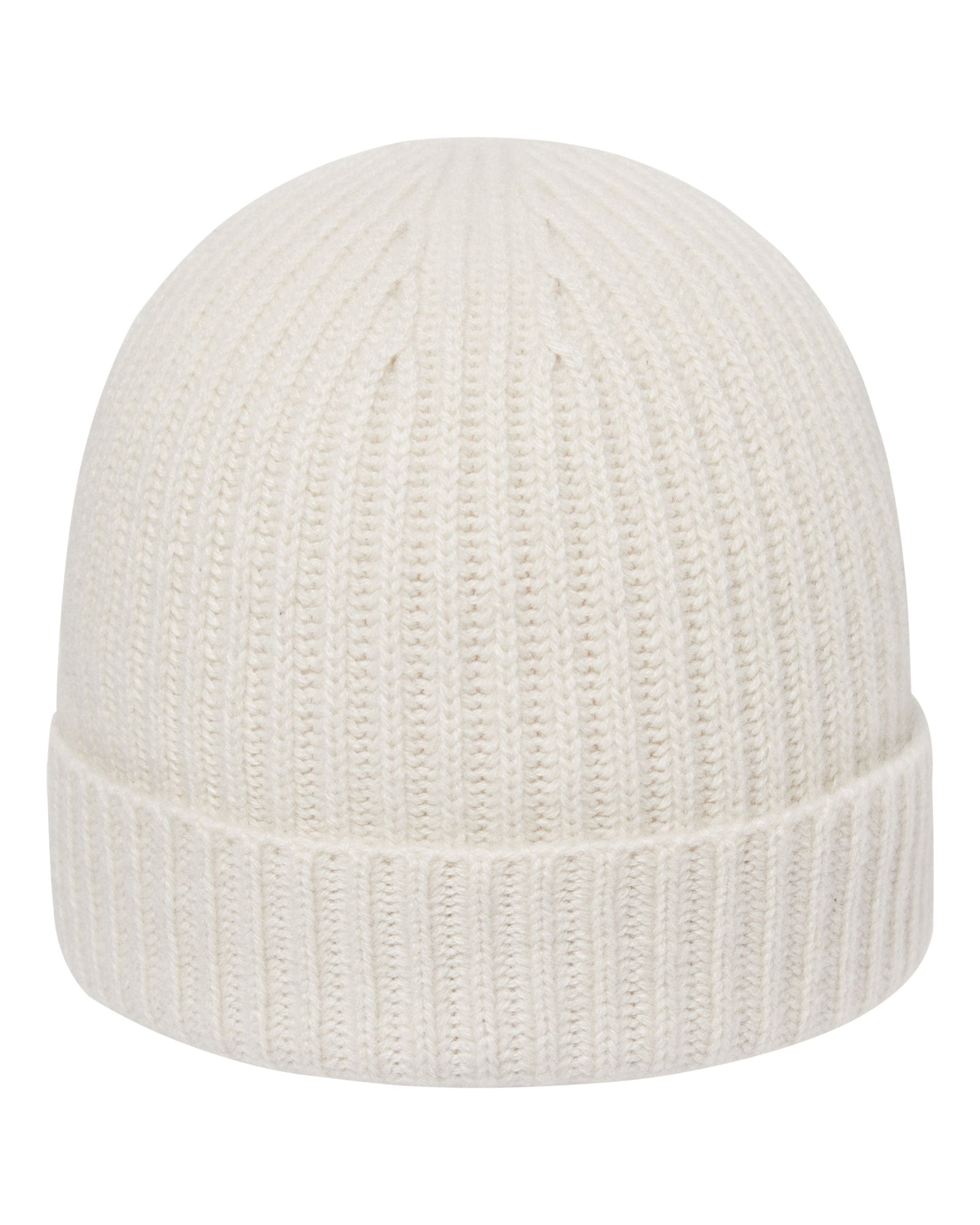Unisex Ribbed Cashmere Hat Snow Grey