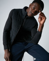 Men S Mall Reversible Cashmere Gilet Blue