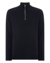 Men S Carnaby Half Zip Cashmere Jumper Blue
