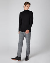 Men's Pimlico Fine Gauge Cashmere Roll Neck Jumper Black