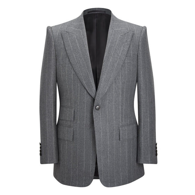 Grey Chalkstripe Heritage Jacket