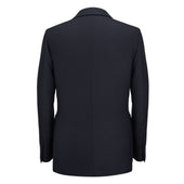 Navy Cashmere-Blend Unstructured Jacket