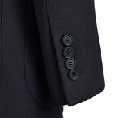 Navy Cashmere-Blend Unstructured Jacket