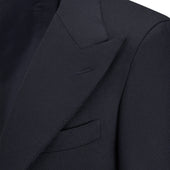 Navy Cashmere-Blend Unstructured Jacket