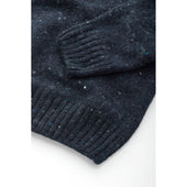 Navy Wool Cashmere Mockneck
