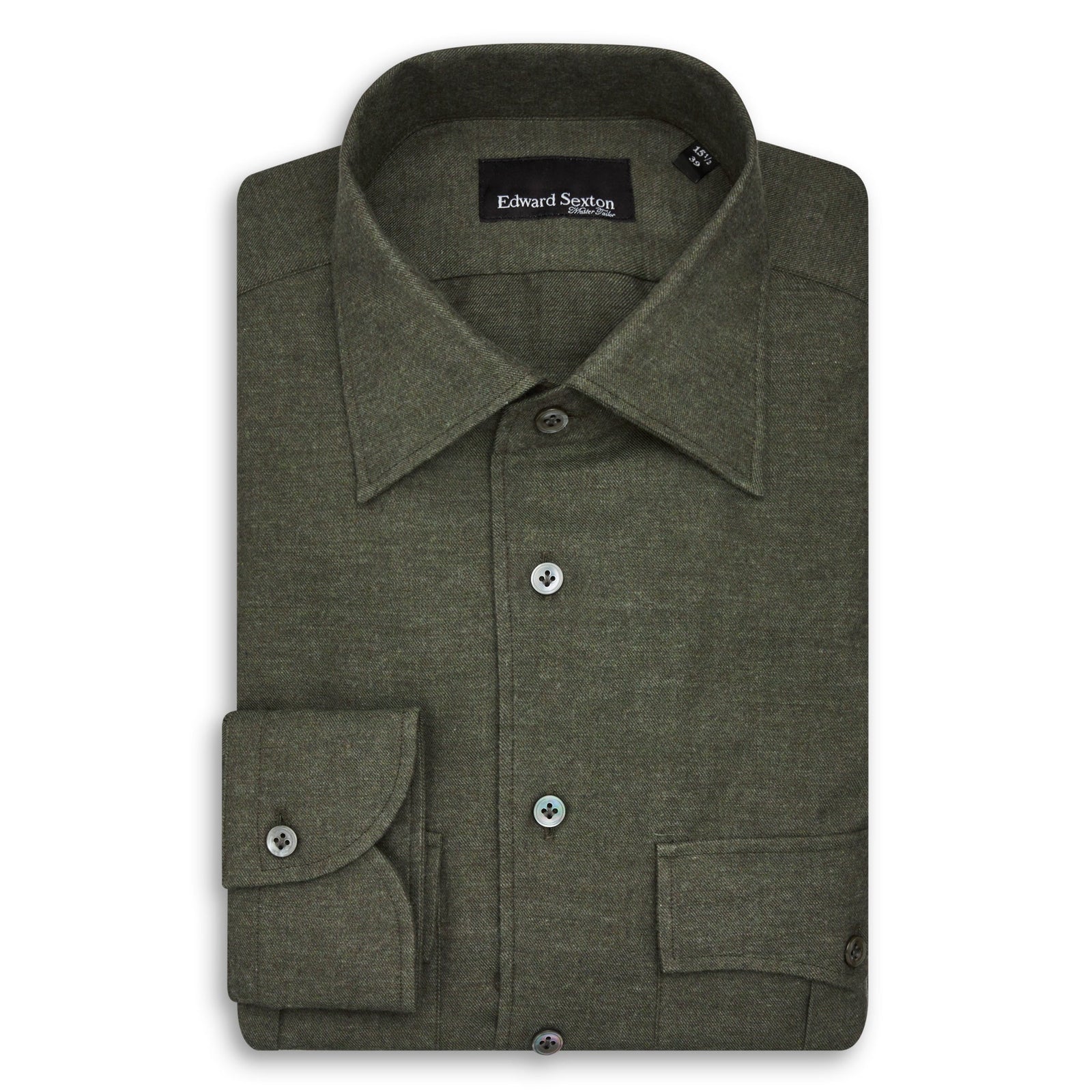 Green Flannel Relaxed Fit Shirt