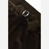 Brown Velvet Parallel Trousers