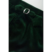 Green Velvet Contemporary Trousers