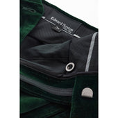 Green Velvet Contemporary Trousers