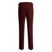 Burgundy Corduroy Contemporary Trousers