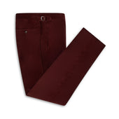Burgundy Corduroy Contemporary Trousers