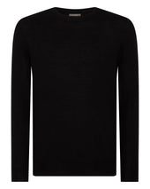 Men's Covent Fine Gauge Cashmere Round Neck Jumper Black