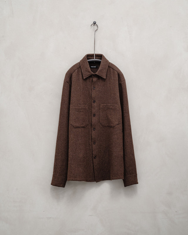 Two Pocket Shirt - Lightweight Wool Gauze, Rust