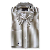 Sage Bengal Stripe Pin Collar Shirt