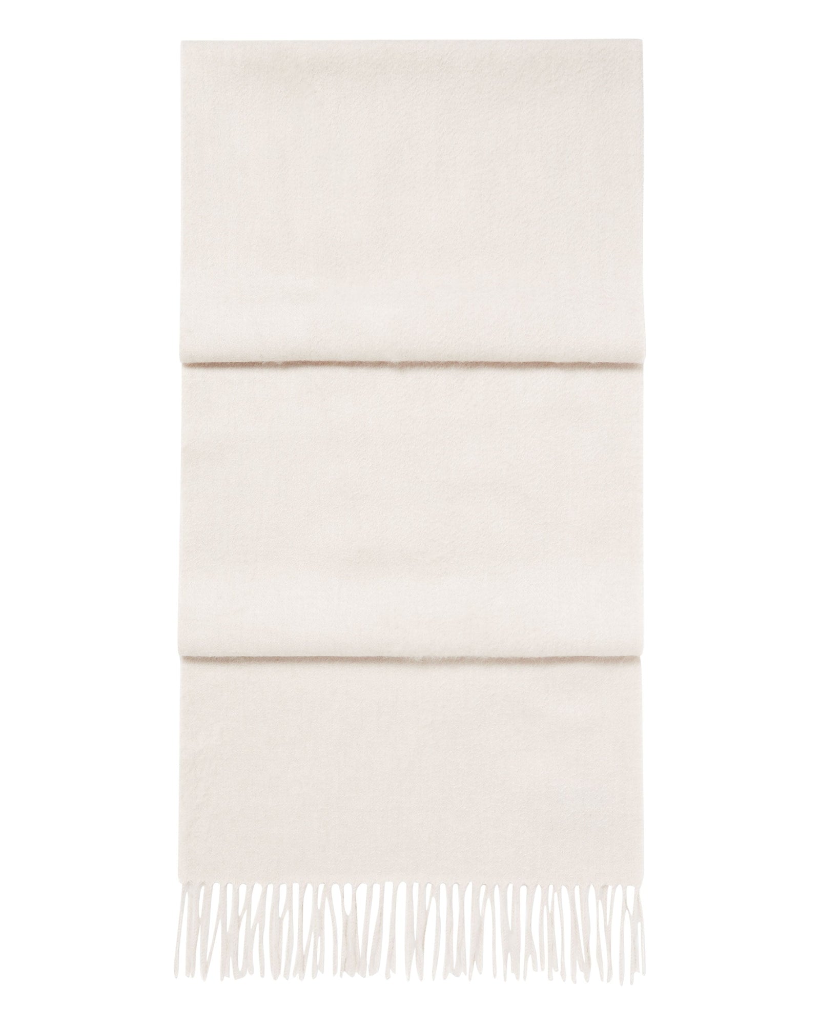 Unisex Large Woven Cashmere Scarf White