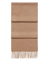Unisex Woven Cashmere Scarf Dark Tan Brown