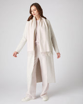 Unisex Woven Cashmere Scarf White