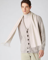 Unisex Woven Cashmere Scarf White