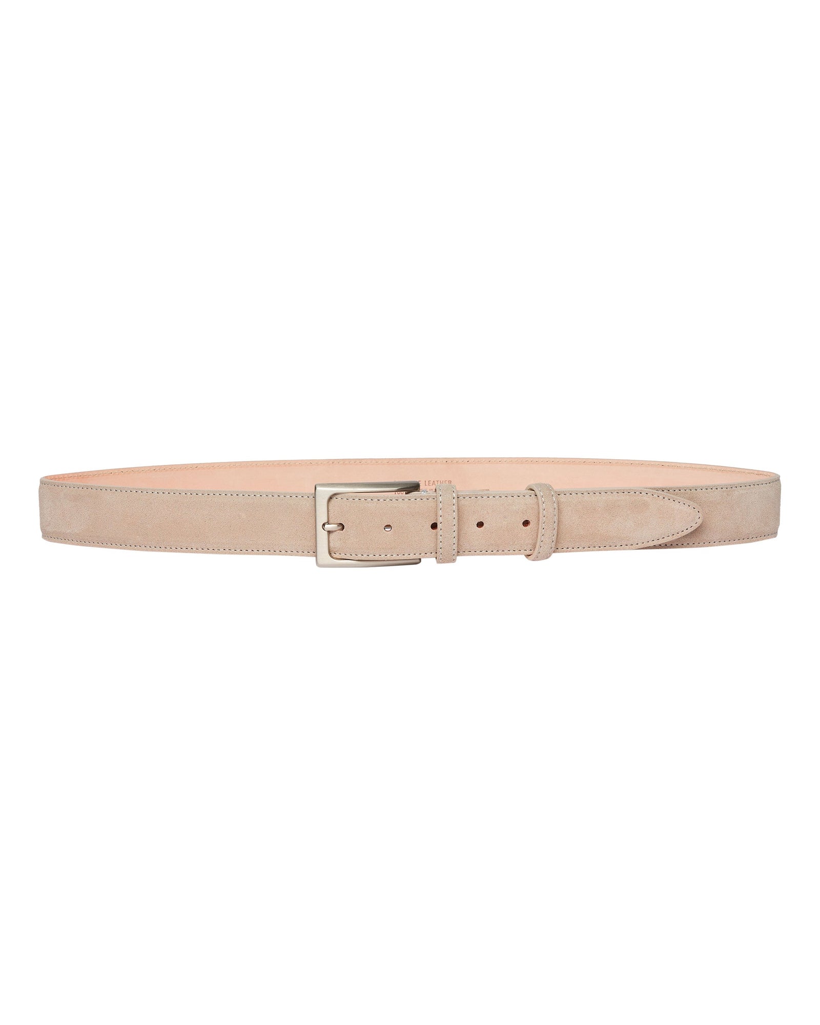 Men's Suede Belt Taupe Brown