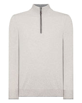 Men S Carnaby Half Zip Cashmere Jumper Pebble Grey