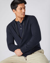 Men's Ladbroke Cashmere Hoodie Navy Blue