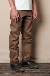 Belford Straight 15 ounce Brown Denim