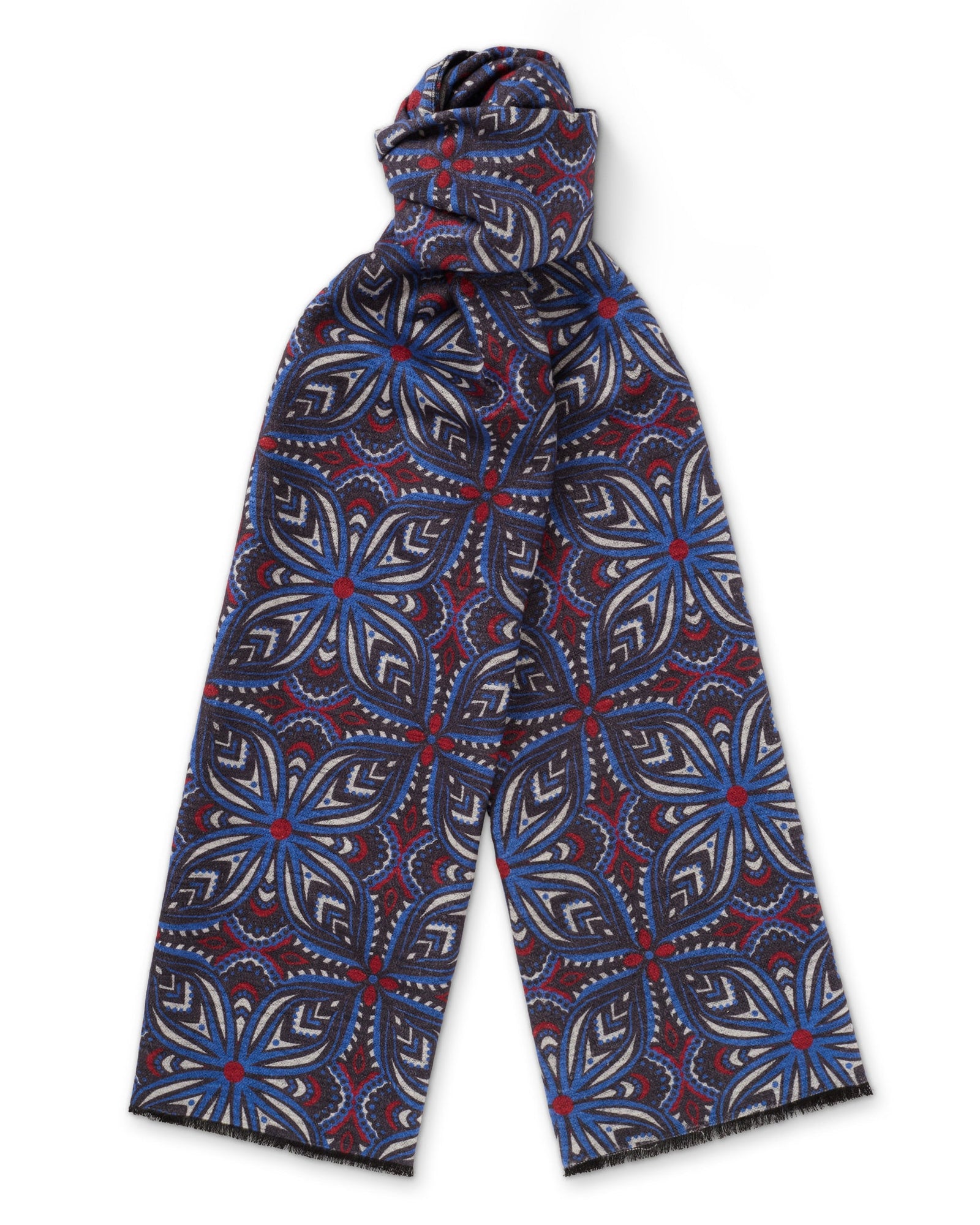 Geometric Brushed Silk Scarf