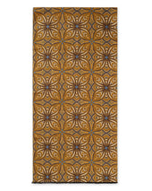 Mustard Geometric Brushed Silk Scarf